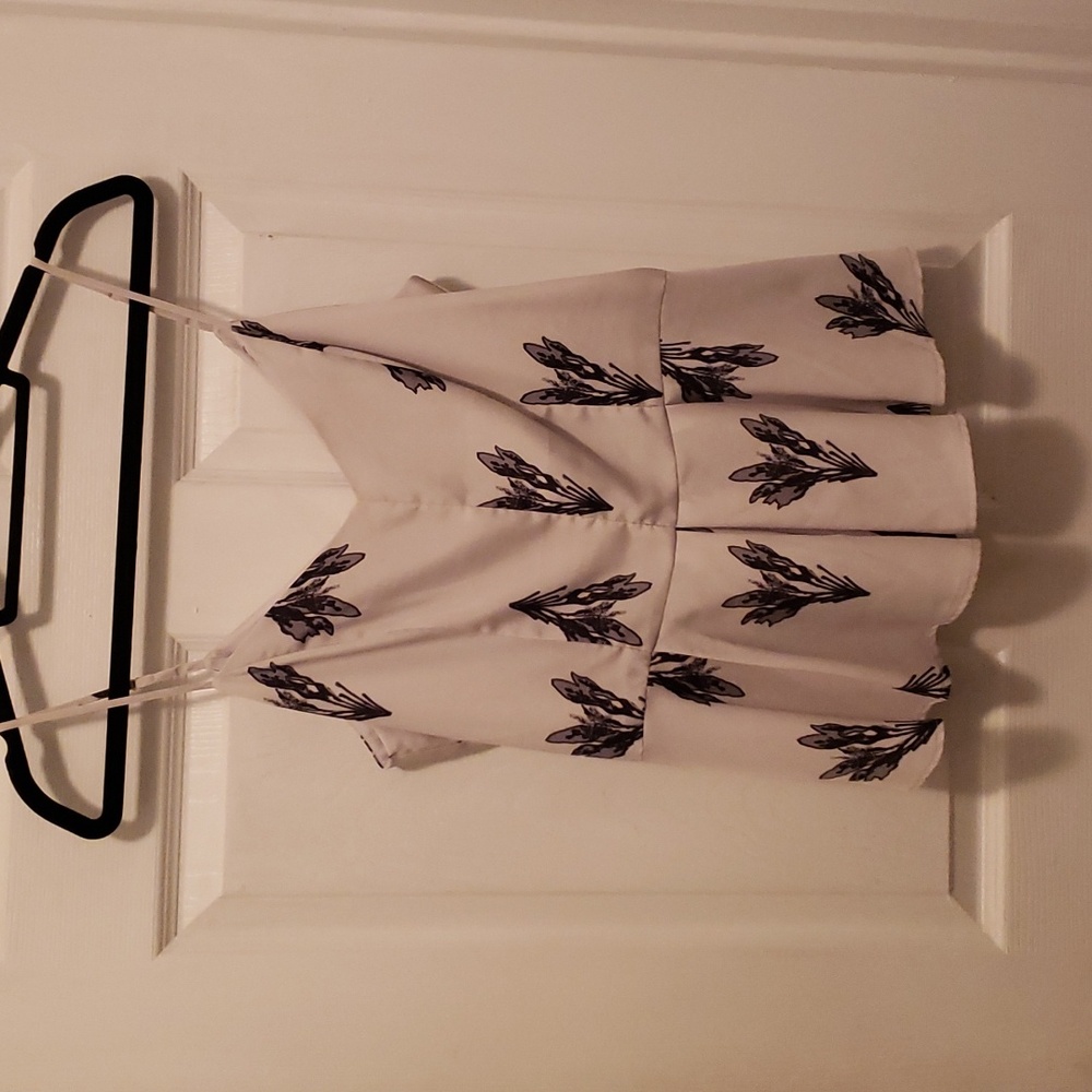 Grey floral peplum top